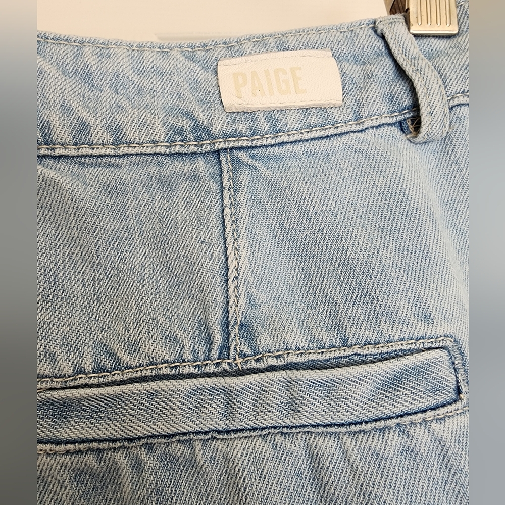 PAIGE Denim Clarice Culotte Jeans Light Fauna Wash Size 28 Cropped Wide Leg - Picture 4 of 12